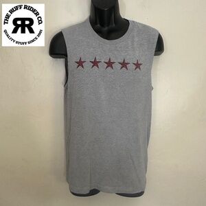 Ruff Rider Sleeveless T Shirt Small Gently worn Cotton blend 18.5" armpits
